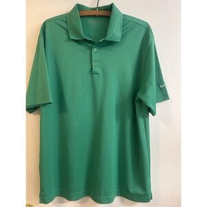 Nike Dri Fit Men's Collared Golf Polo Shirt Green Size L